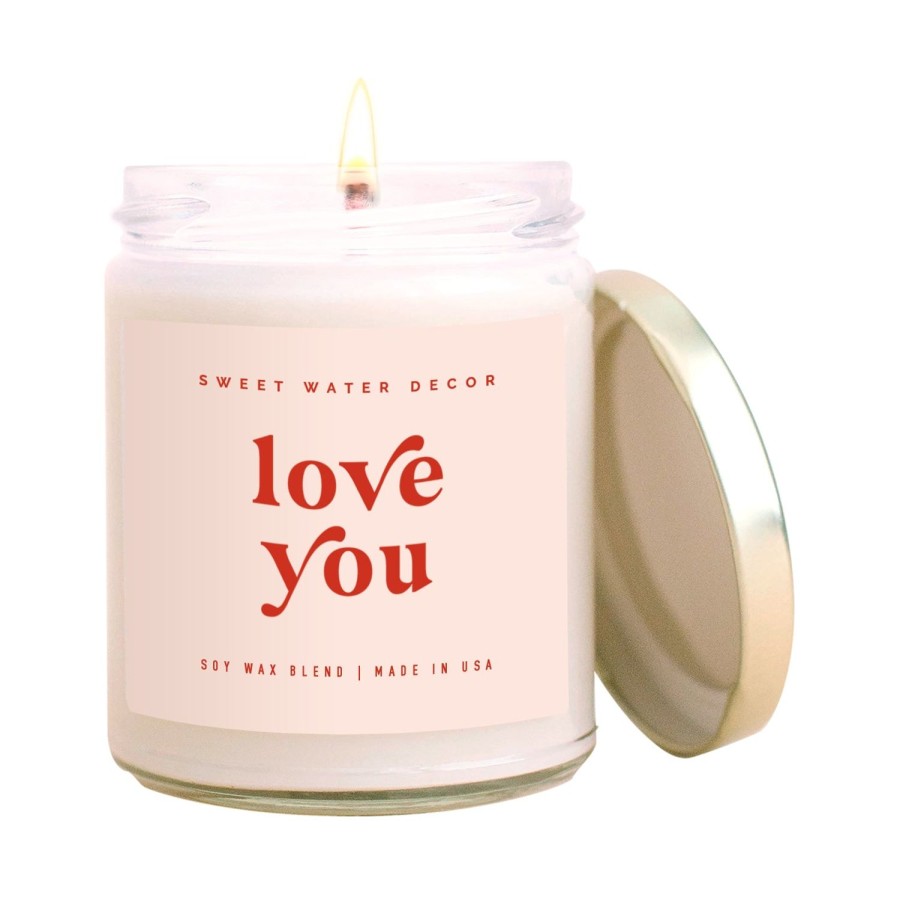 Kerzen Und Duftstabchen SWEET WATER DECOR | Love You Sojakerze Klares Glas 9 Oz