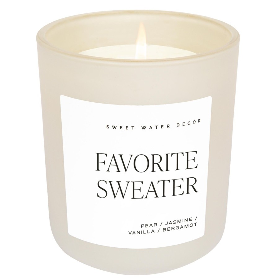 Kerzen Und Duftstabchen SWEET WATER DECOR | Favorite Sweater Sojakerze Tan Matte Jar 15 Oz