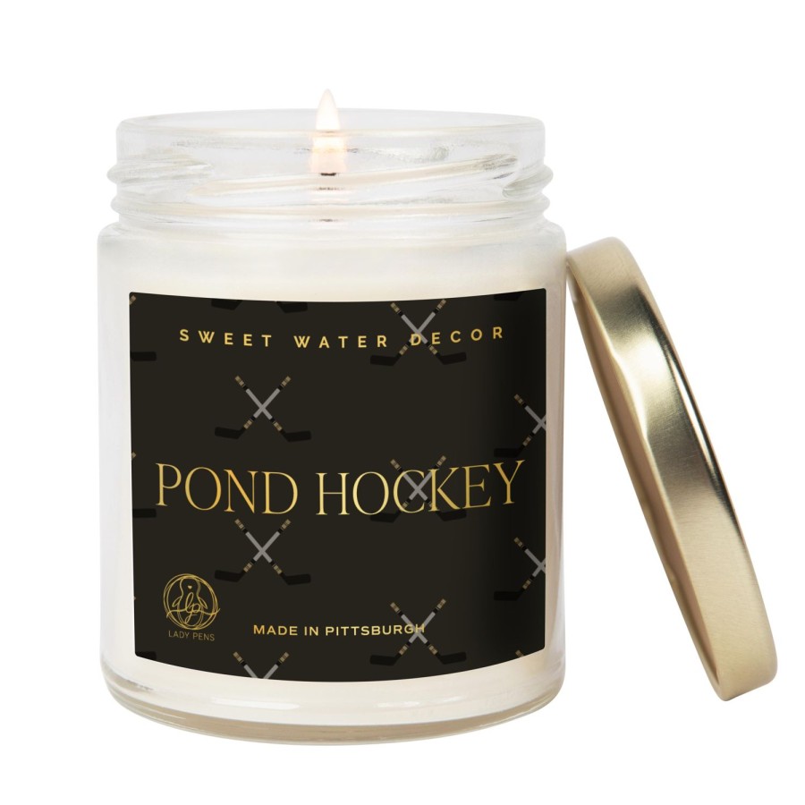 Kerzen Und Duftstabchen SWEET WATER DECOR | Pond Hockey Sojakerze Klares Glas 9 Oz