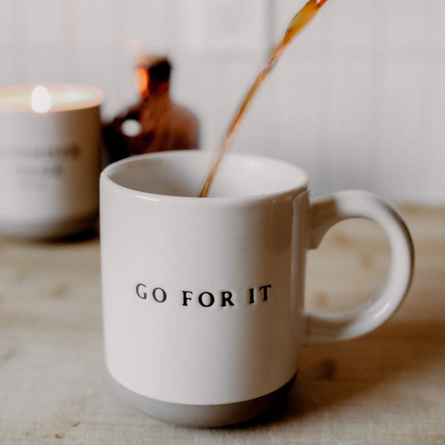 Haus & Kuche SWEET WATER DECOR | Go For It 14Oz. Kaffeetasse Aus Steingut