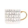 Haus & Kuche SWEET WATER DECOR | Fa La La La 17Oz. Kaffeetasse Mit Goldgriff