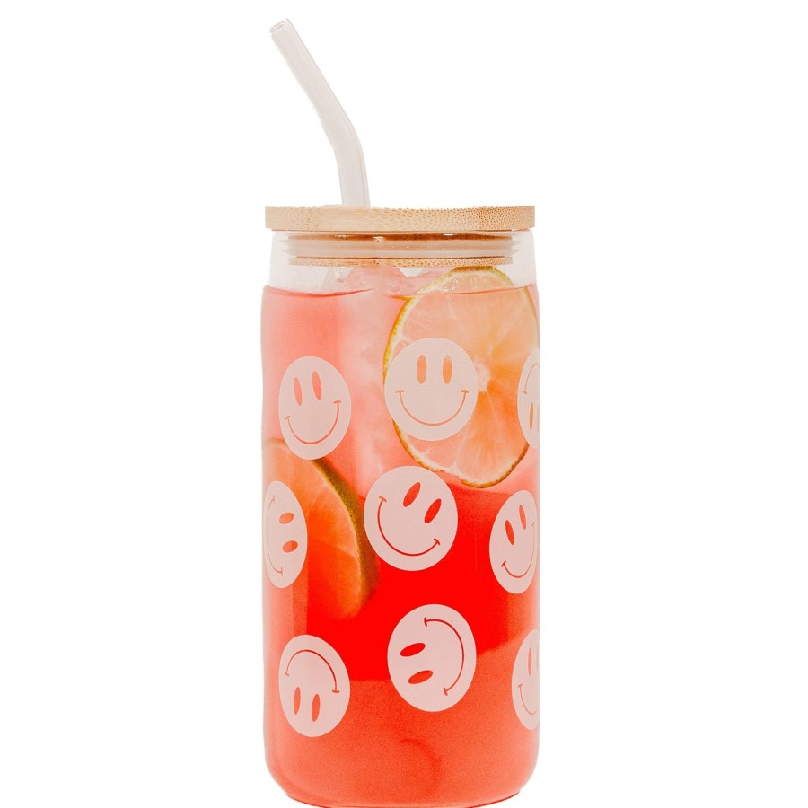 Haus & Kuche SWEET WATER DECOR | Smiley-Dosenglas 17 Oz